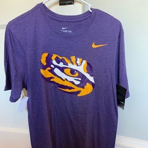LSU tiger’s eye purple Nike tee, new with tags